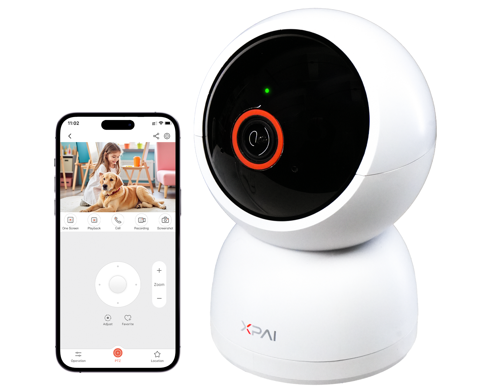 Telecamera SwitchBot 5MP 3K Con Pan/Tilt | Visione Notturna A Colori | Rilevamento AI E Audio Bidirezionale | 2.4 GHz WiFi