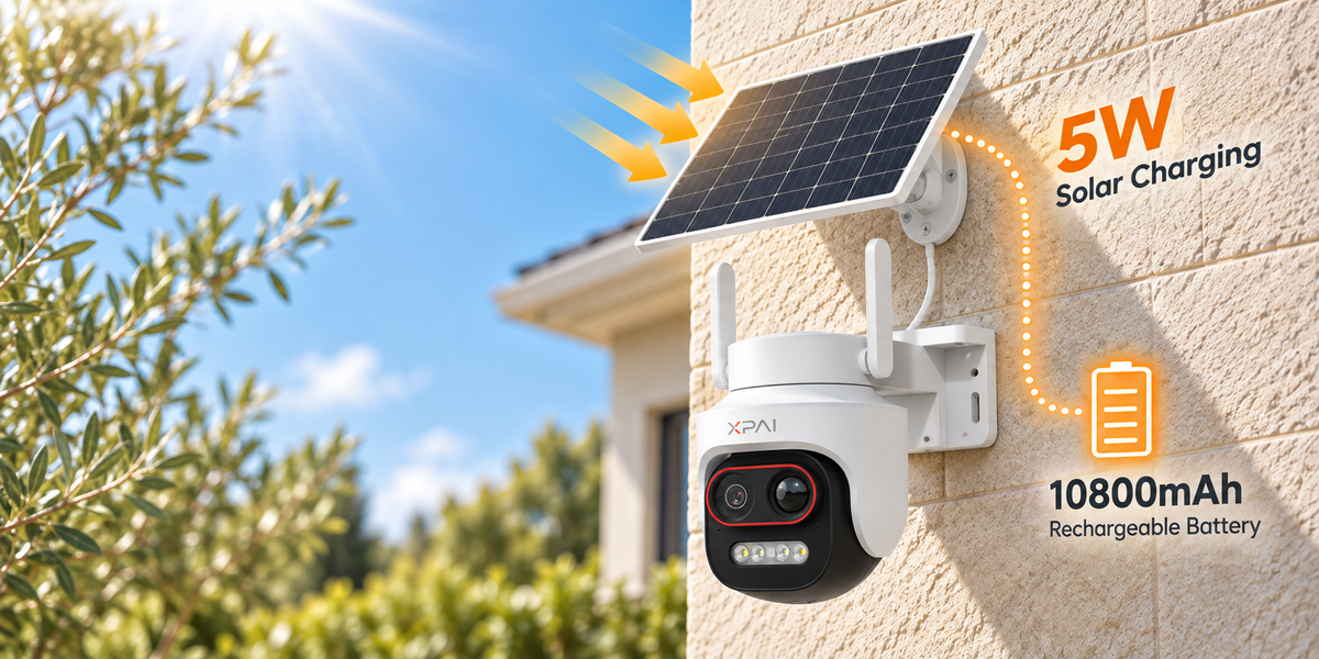 Solar panel above XPAI X3G camera