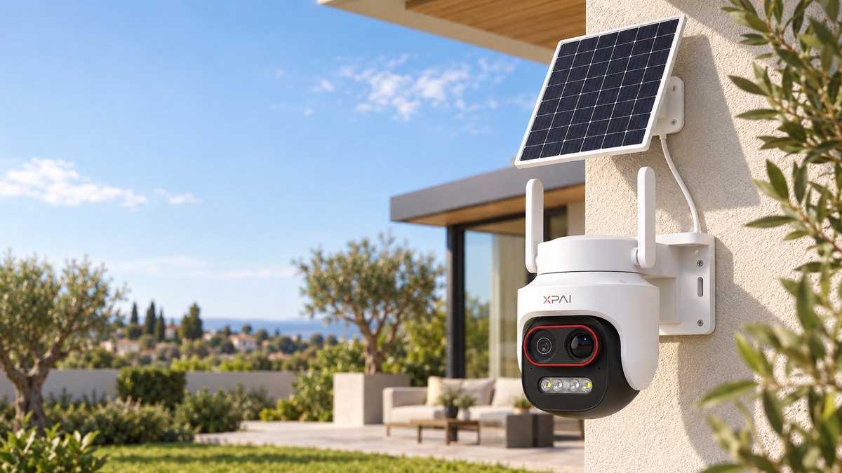 XPAI X3G installed outdoors beneath its solar panel