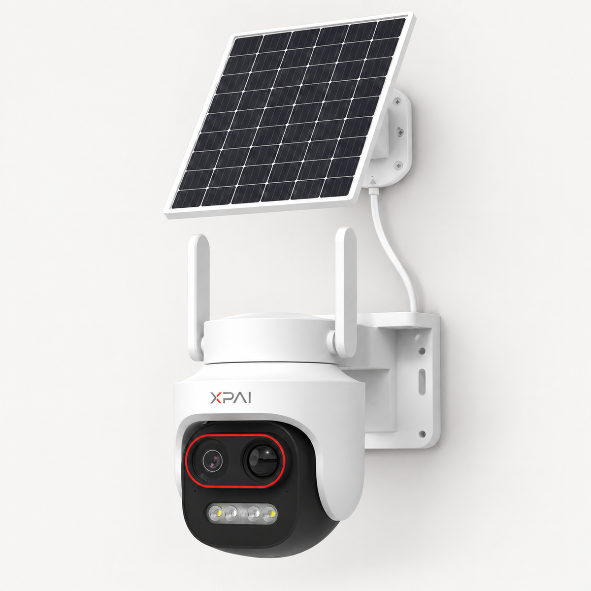 XPAI X3G with solar panel mounted above the camera